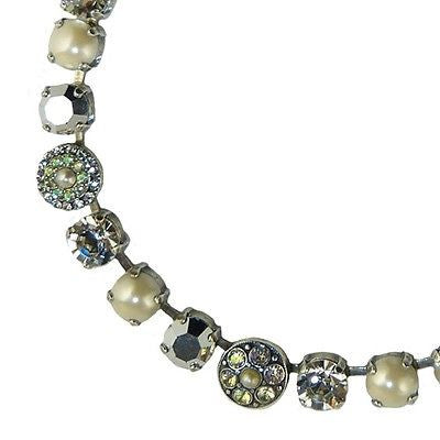 Mariana Handmade Swarovski Necklace 3044/1 1006 Silver Pearl Crystal AB - ILoveThatGift