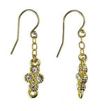 Gold Crystal Cross Earrings by Athena Designs Gold Filled - ILoveThatGift
