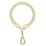 Simon Sebbag White Pearl Necklace Sterling Silver Hammered Pendant Convertible PN513D_Pearl - ILoveThatGift