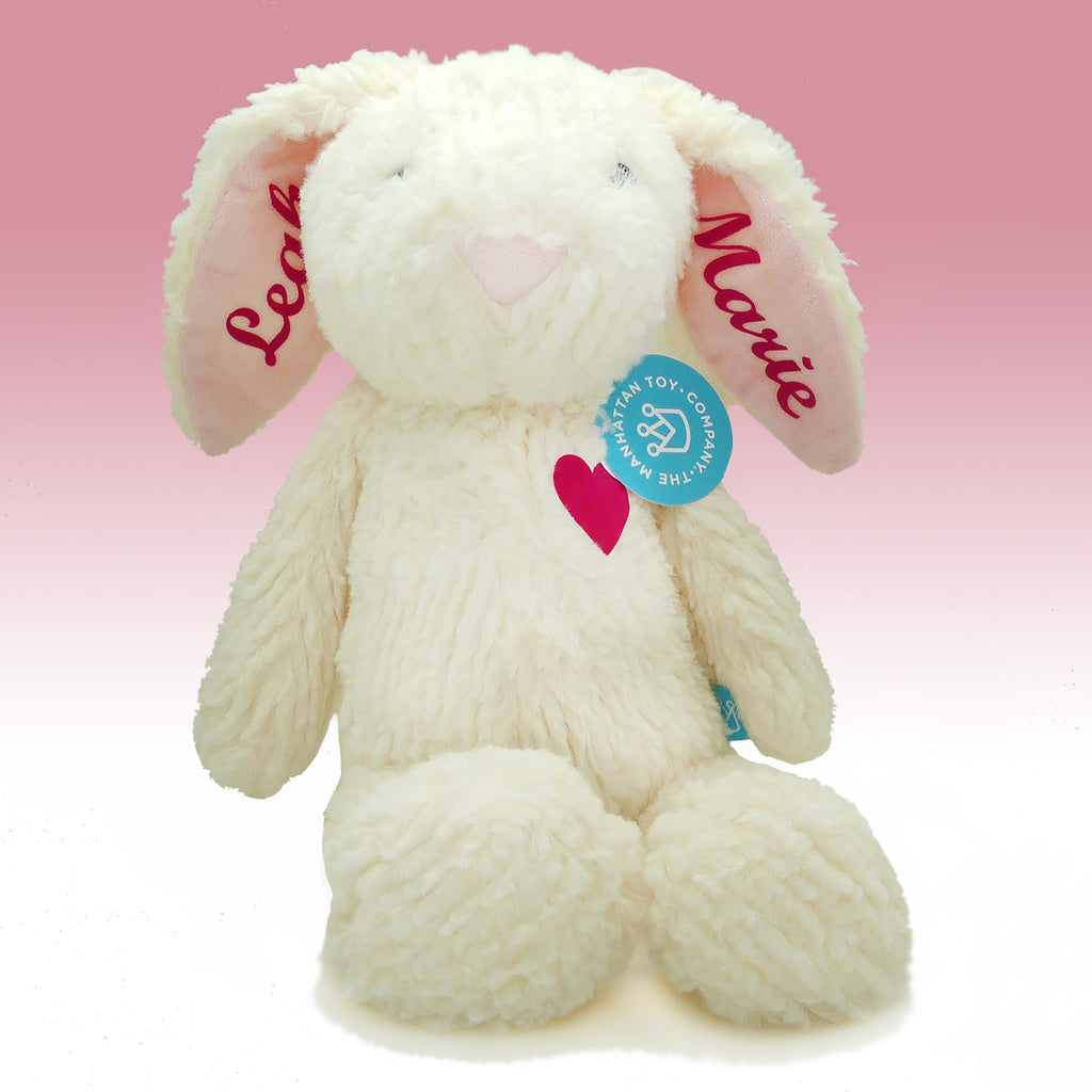 Personalized Stuffed Animal Birth Announcement Bunny Birth Stats Plush Baby Gift - ILoveThatGift