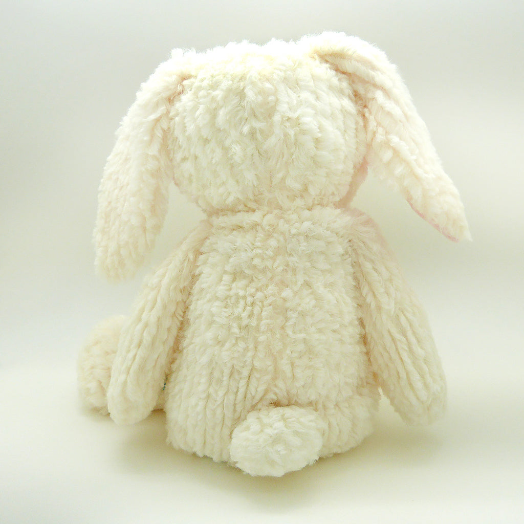 Vintage Soft Stuffed White Bunny Rabbit Plush Animal wearing a Dress - Ruby  Lane