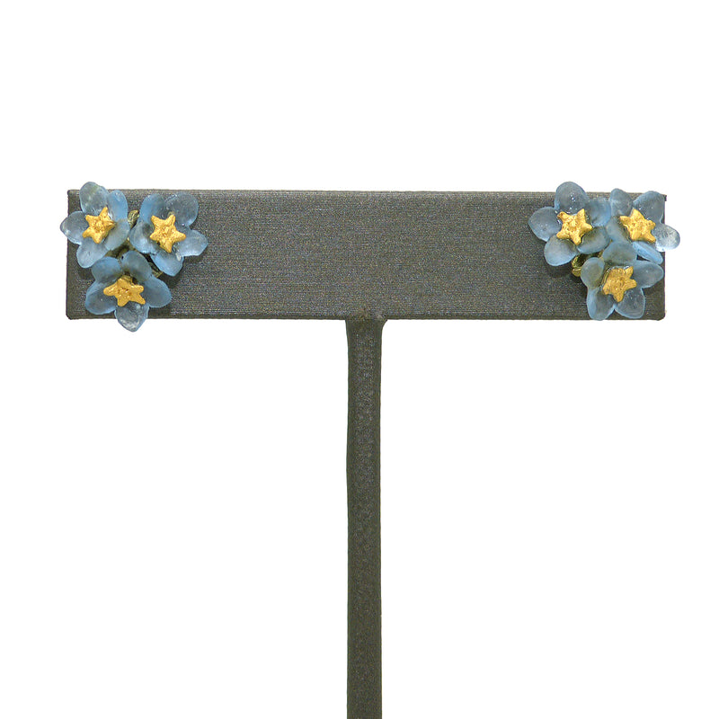 Forget Me Not Flower Post Earrings by Michael Michaud Nature Silver Seasons 3272 - ILoveThatGift