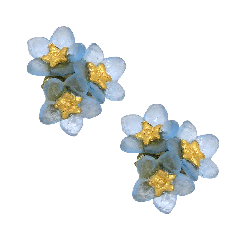 Forget Me Not Flower Post Earrings by Michael Michaud Nature Silver Seasons 3272 - ILoveThatGift