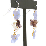 French Bouquet Flower Earrings Lilac Violet Pearl Michael Michaud Nature Silver Seasons 3313 - ILoveThatGift