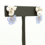 French Bouquet Flower Post Earrings Lilac Violet Pearl Michael Michaud Nature 3314 - ILoveThatGift