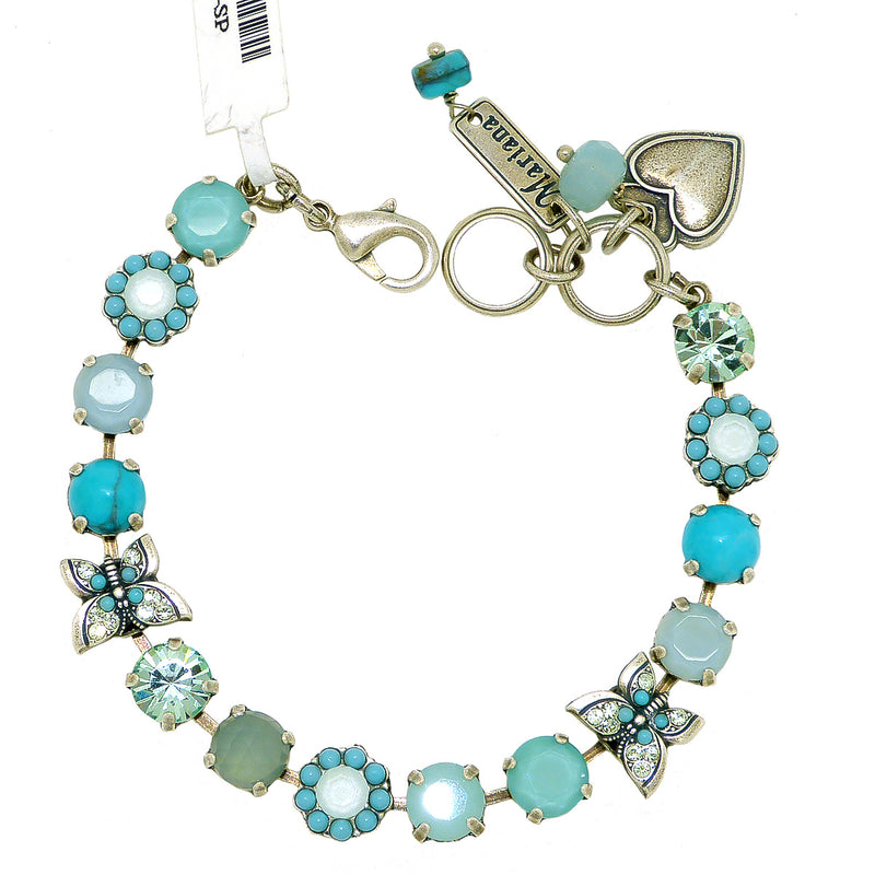 Mariana Handmade Swarovski Silver Bracelet 4063 M1087 Butterfly Flower Turquoise - ILoveThatGift