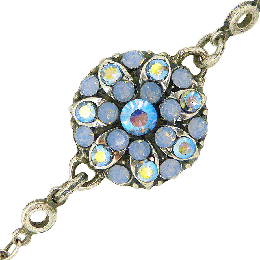 Mariana Swarovski Crystal Guardian Angel Charm Silver Bracelet 4212/2 1343 Crystal Meridian Blue Opal - ILoveThatGift