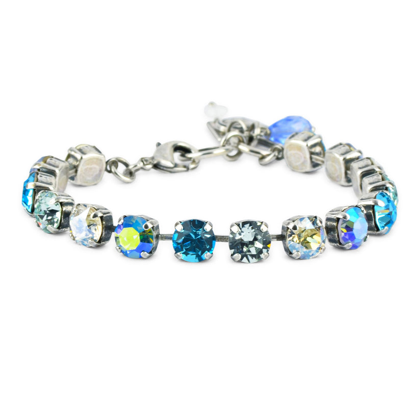 Mariana Handmade Swarovski Crystal Silver Bracelet  4252 141 Aqua AB Clear - ILoveThatGift