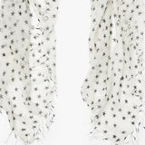 Chan Luu Scarf Soft Cashmere Silk Wrap White & Black Stars 281