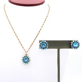 Anne Koplik Aqua Blue Marley Princess Pendant Swarovski Crystal Necklace NK4718AQU - ILoveThatGift