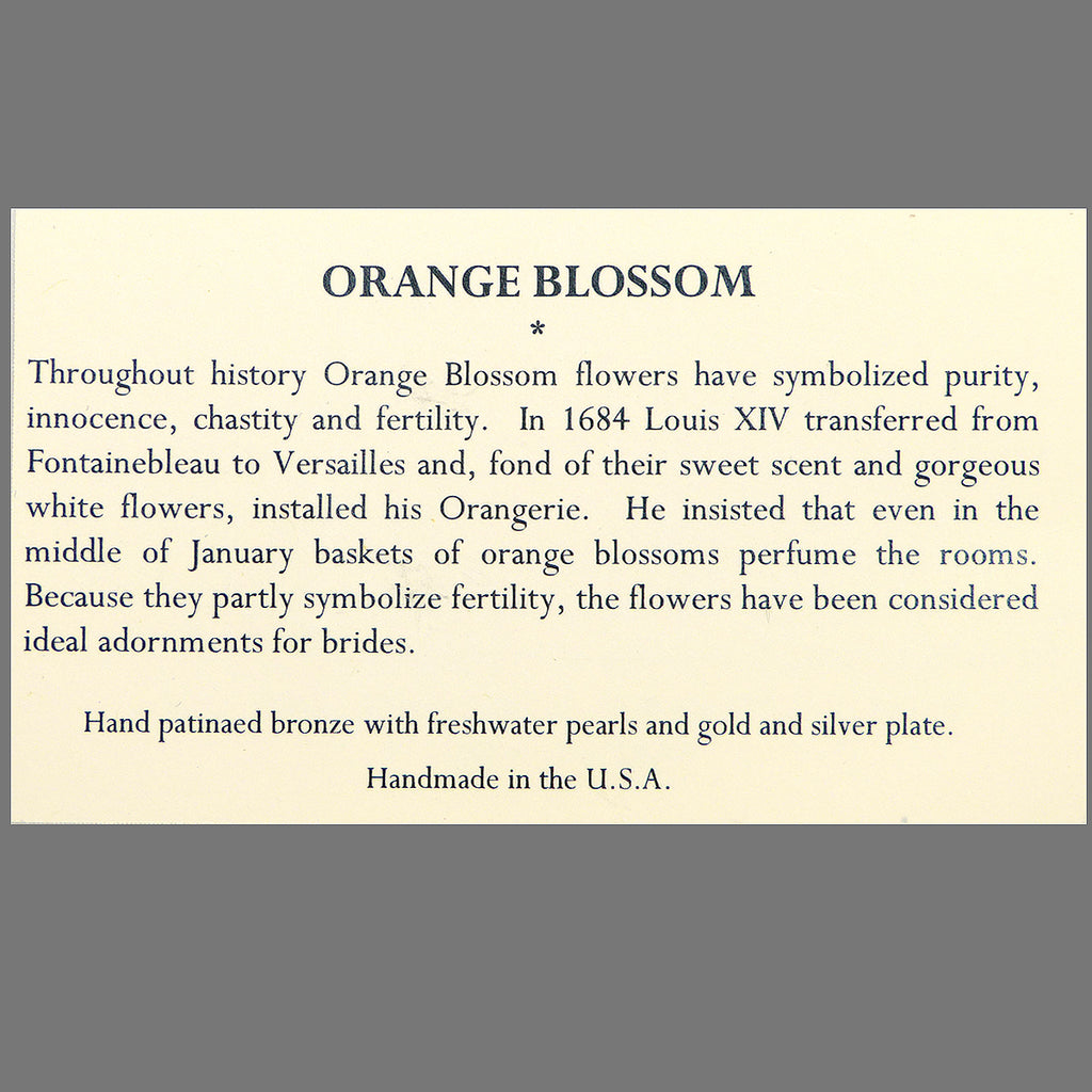 Orange Blossom Brooch Pin  by Michael Michaud Nature Silver Seasons 5776 - ILoveThatGift