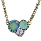 Dorata Handmade Sunset Blue Opal Violet Bracelet wear with Mariana - ILoveThatGift