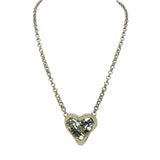 Dorata Handmade Swarovski Hammered Heart Pendant Necklace wear with Mariana - ILoveThatGift