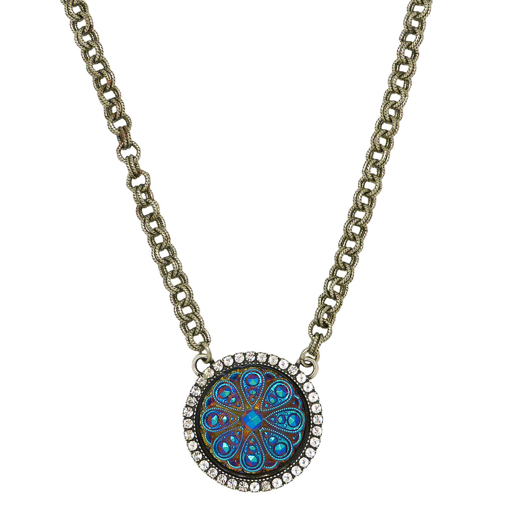 Dorata Handmade Blue Green Purple Sphynx Pendant Necklace - ILoveThatGift