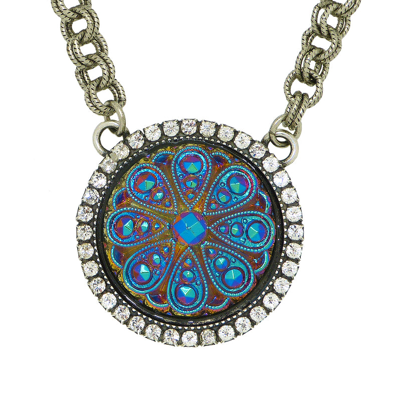 Dorata Handmade Blue Green Purple Sphynx Pendant Necklace - ILoveThatGift