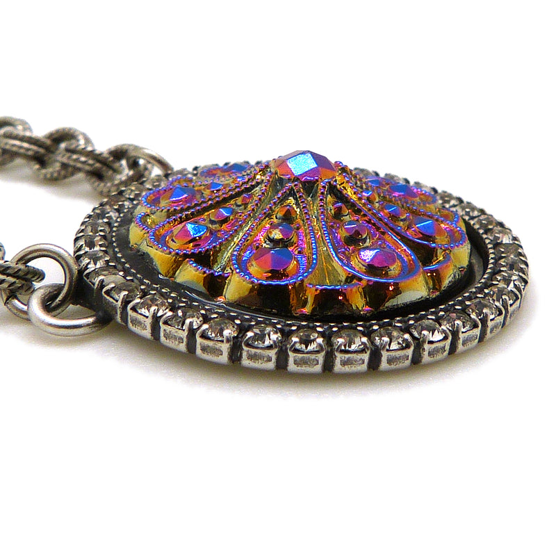 Dorata Handmade Blue Green Purple Sphynx Pendant Necklace - ILoveThatGift