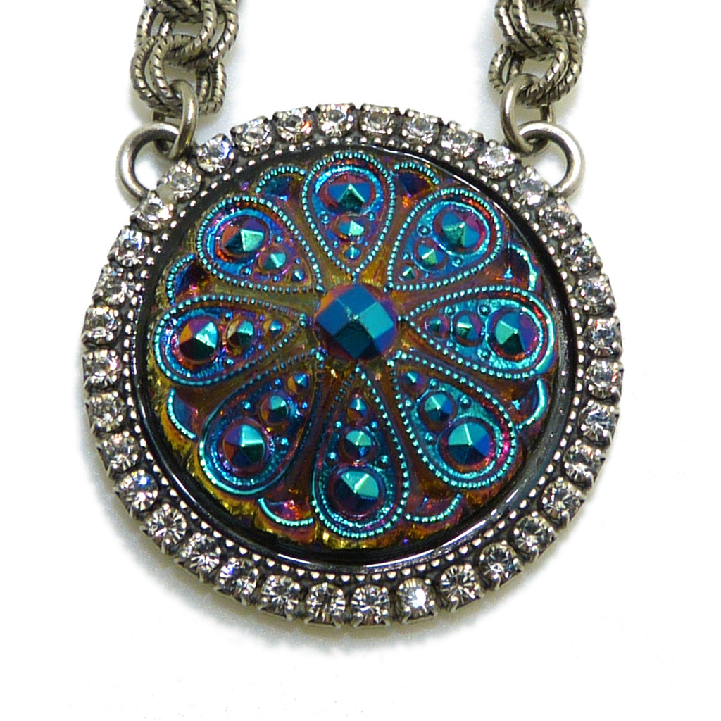 Dorata Handmade Blue Green Purple Sphynx Pendant Necklace - ILoveThatGift