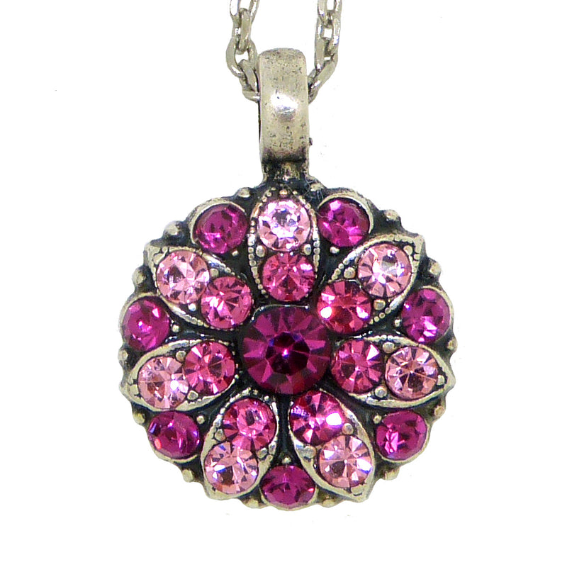 Mariana Guardian Angel Crystal Pendant Necklace 5022 Pink Fuchsia Indian Pink Rose - ILoveThatGift