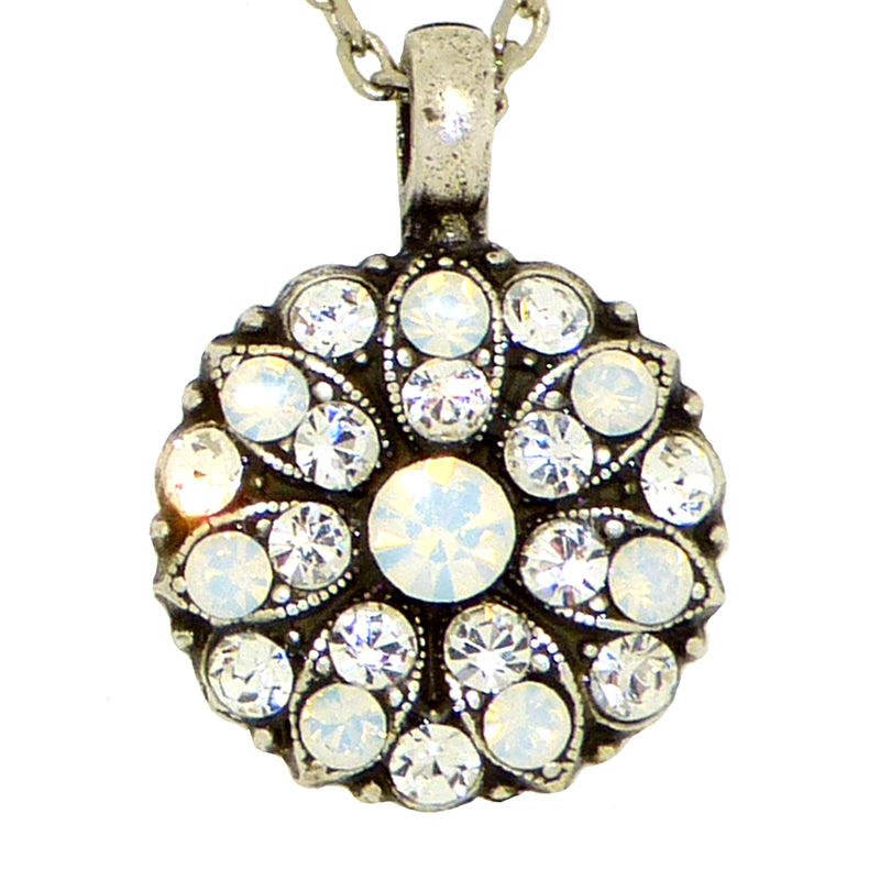 Mariana Guardian Angel Crystal Pendant Necklace 001234 White Opal Clear - ILoveThatGift