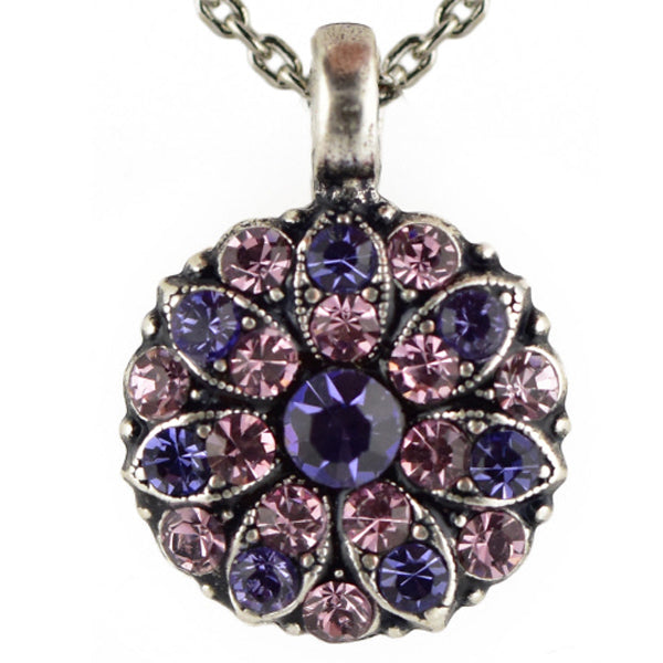 Mariana Guardian Angel Crystal Pendant Necklace 539212 Purple Velvet Pale Pink - ILoveThatGift