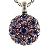 Mariana Guardian Angel Crystal Pendant Necklace 539212 Purple Velvet Pale Pink - ILoveThatGift
