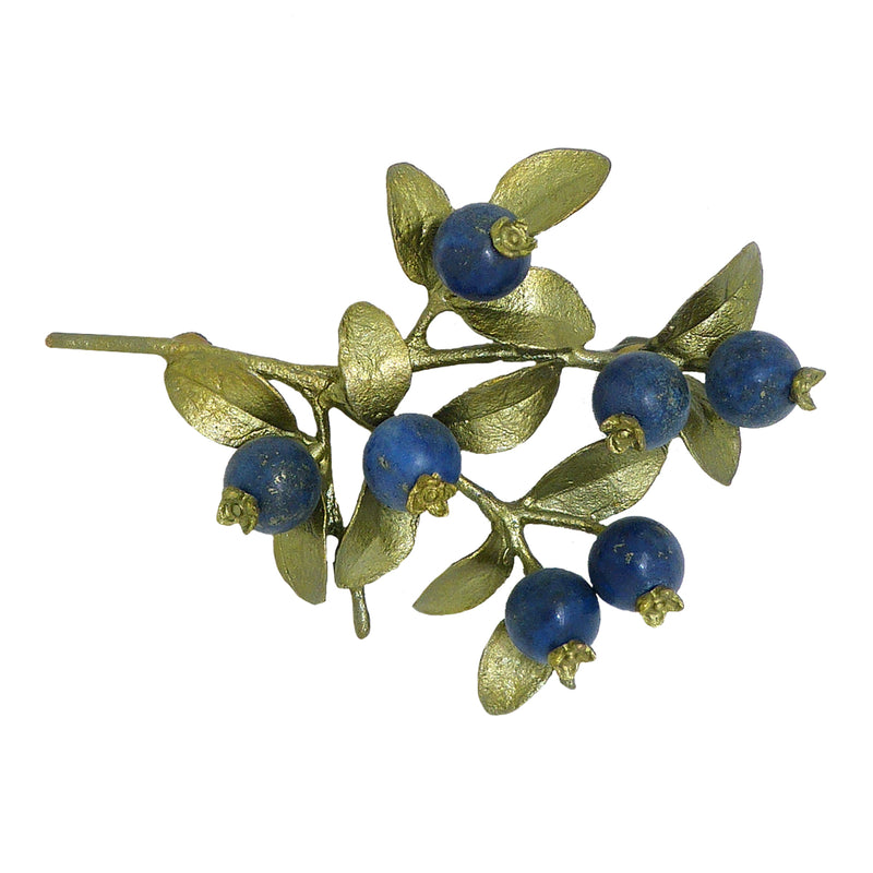 Blueberries Brooch Pin by Michael Michaud Nature Silver Seasons 5666 - ILoveThatGift