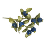 Blueberries Brooch Pin by Michael Michaud Nature Silver Seasons 5666
