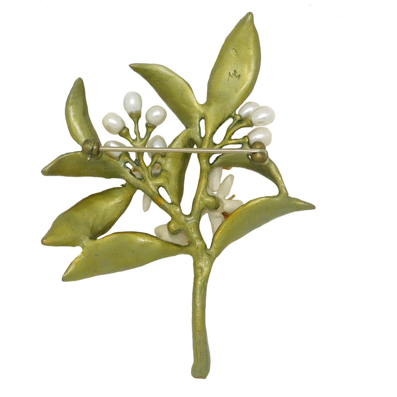 Orange Blossom Brooch Pin  by Michael Michaud Nature Silver Seasons 5776 - ILoveThatGift
