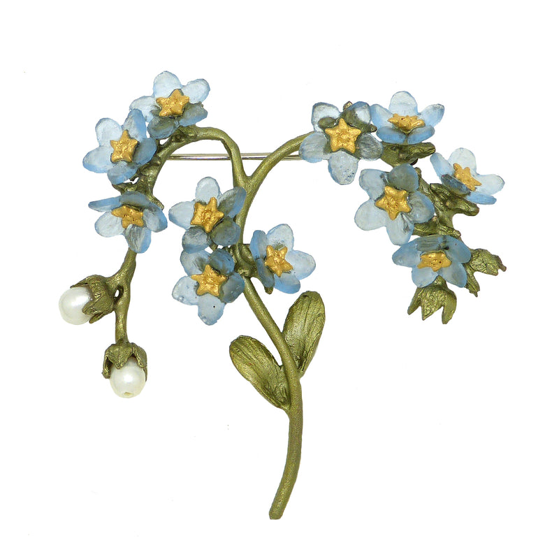 Forget Me Not Brooch Pin by Michael Michaud Nature Silver Seasons 5969 - ILoveThatGift
