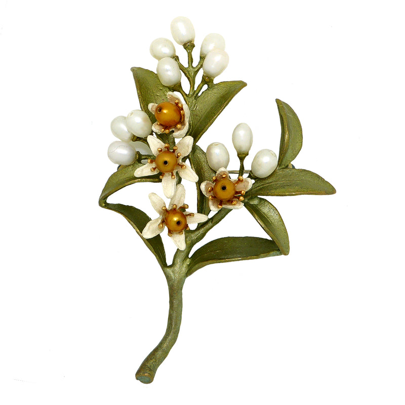 Orange Blossom Brooch Pin #2 by Michael Michaud Nature Silver Seasons 5972 - ILoveThatGift