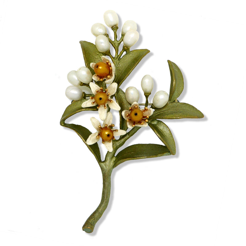 Orange Blossom Brooch Pin #2 by Michael Michaud Nature Silver Seasons 5972 - ILoveThatGift