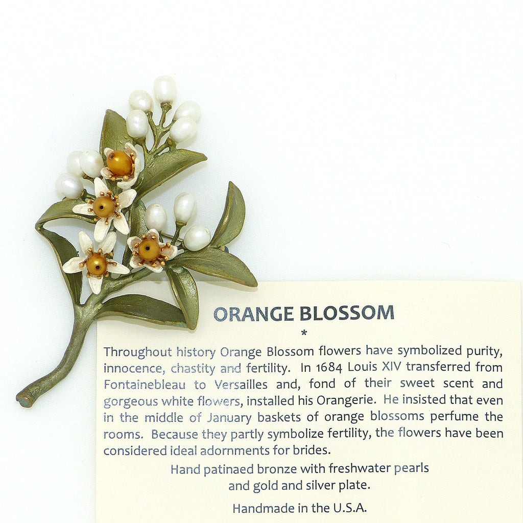 Orange Blossom Brooch Pin #2 by Michael Michaud Nature Silver Seasons 5972 - ILoveThatGift