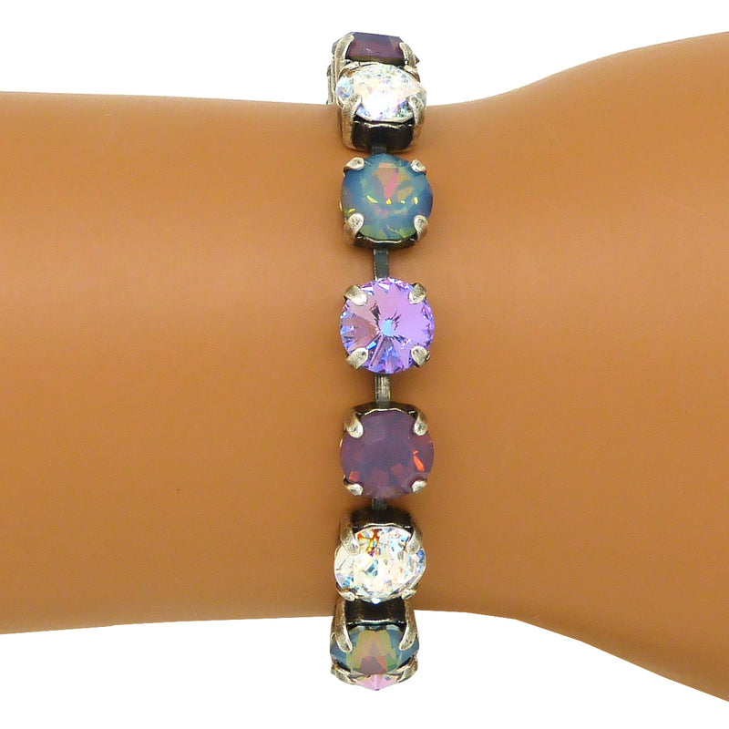 Dorata Handmade Sunset Blue Opal Violet Bracelet wear with Mariana - ILoveThatGift