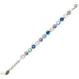 Dorata Handmade Tranquil Crystal AB, Blue, Patina, Violet Bracelet wear with Mariana - ILoveThatGift