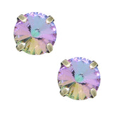 Dorata Handmade Crystal Vitrail Light Swarovski Rivili Cut Earrings wear with Mariana - ILoveThatGift