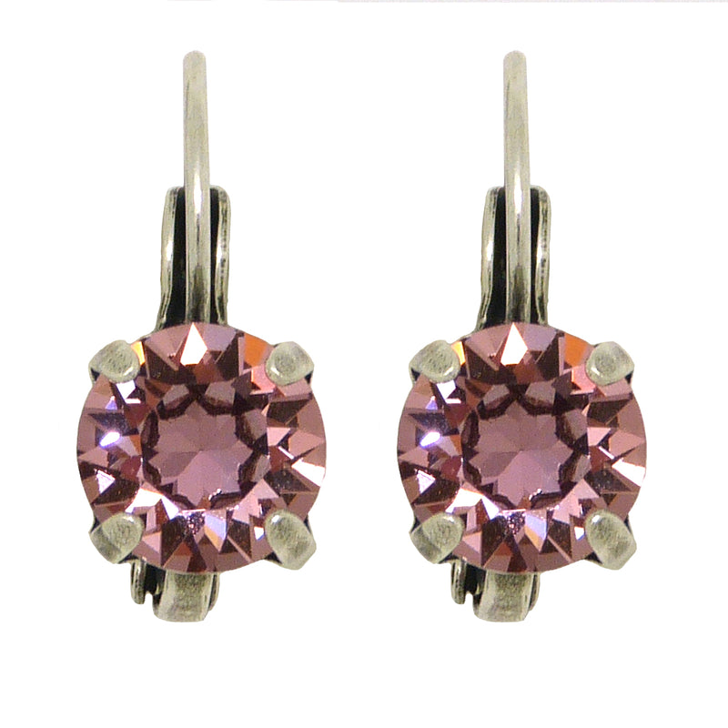 Dorata Handmade Bermuda Antique Pink Swarovski Crystal  Drop Earrings wear with Mariana - ILoveThatGift