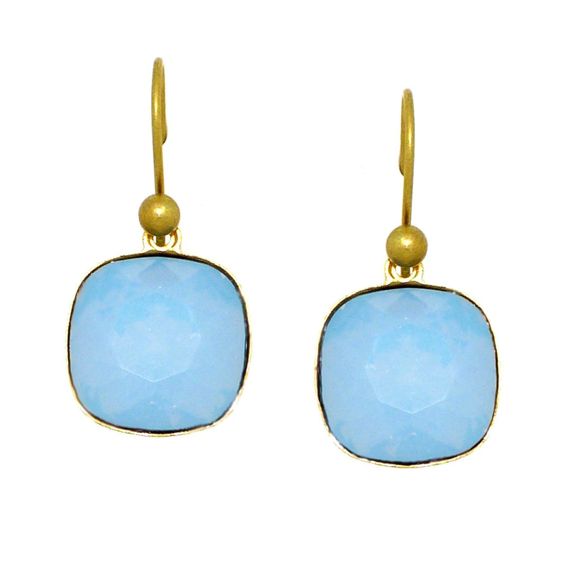 La Vie Parisienne Gold Crystal Air Blue Moderne Earrings 6517G Popesco - ILoveThatGift