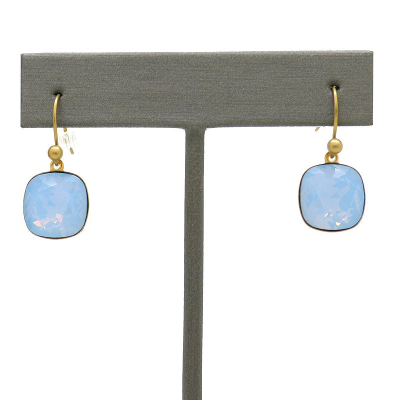 La Vie Parisienne Gold Crystal Air Blue Moderne Earrings 6517G Popesco - ILoveThatGift