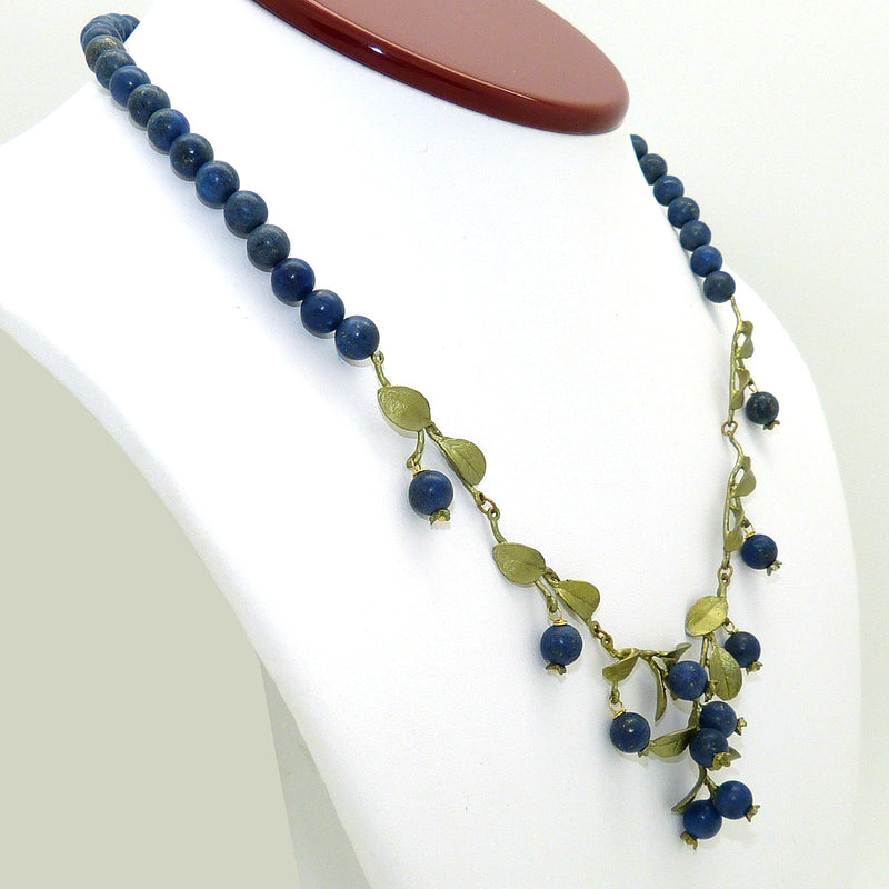 Blueberrires Beaded Necklace by Michael Michaud Nature Silver Seasons 7926 - ILoveThatGift