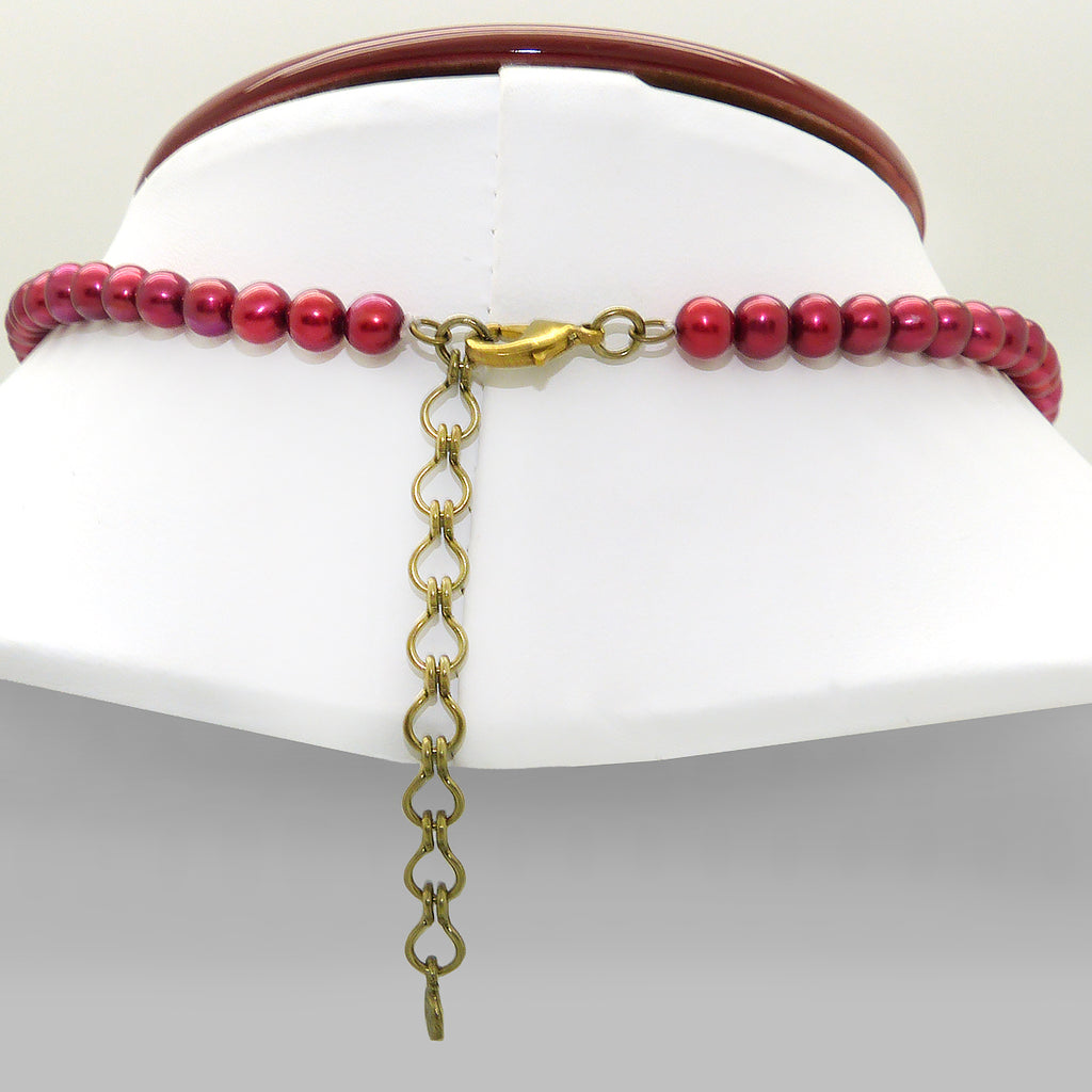 Cranberry Pendant on Pearl Necklace by Michael Michaud Nature Silver Seasons 8055 - ILoveThatGift