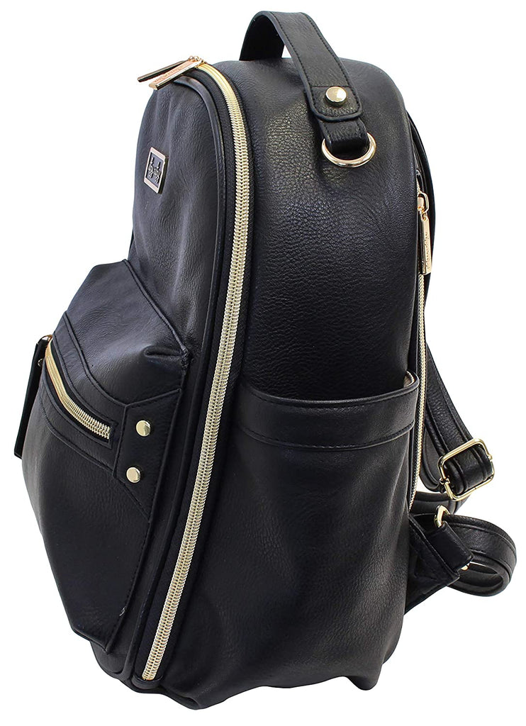 Itzy Ritzy® Boss Diaper Bag Backpack Mini Black FREE Latte Teether - ILoveThatGift