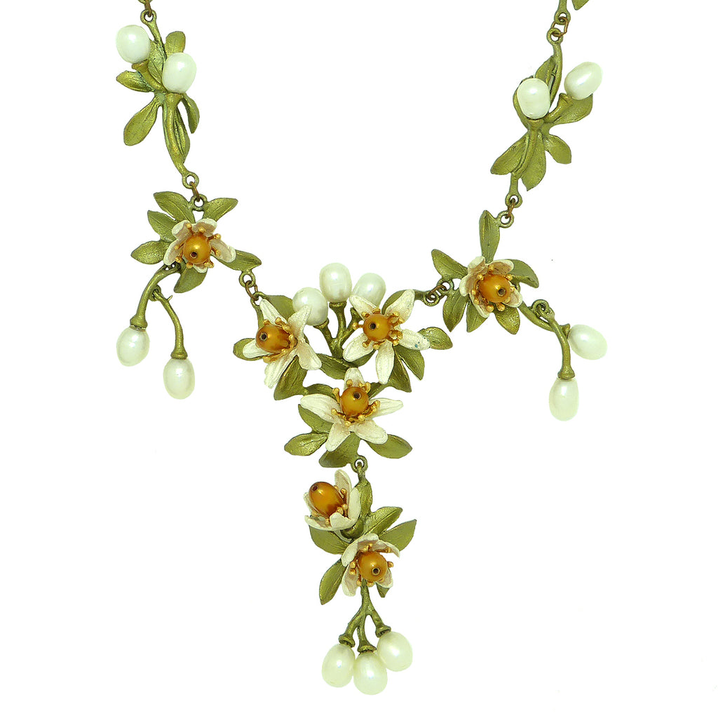 Orange Blossom Necklace with Pearls by Michael Michaud 8206 - ILoveThatGift