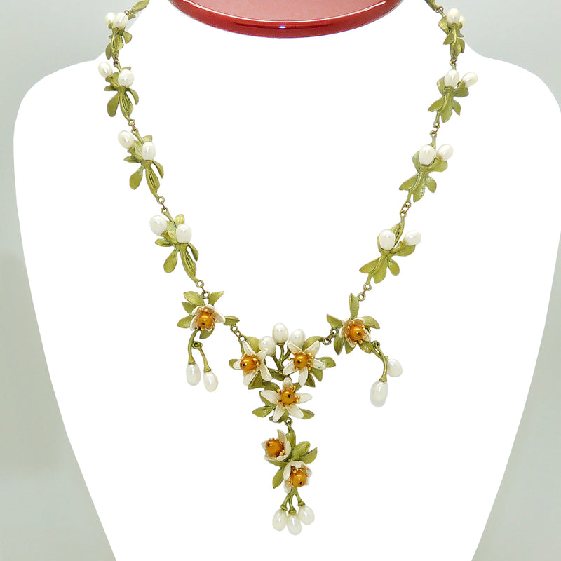 Orange Blossom Necklace with Pearls by Michael Michaud 8206 - ILoveThatGift