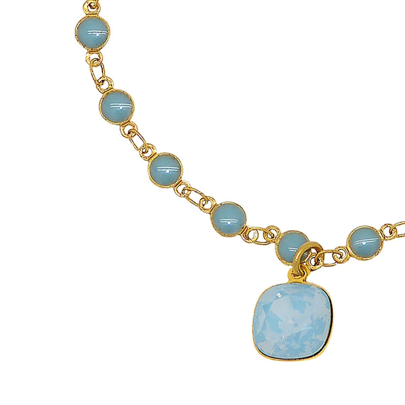 La Vie Parisienne Gold Crystal Air Blue Charm Bracelet 1834G Popesco - ILoveThatGift