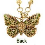 La Vie Parisienne Gold Enamel Butterfly Necklace 915G Popesco - ILoveThatGift