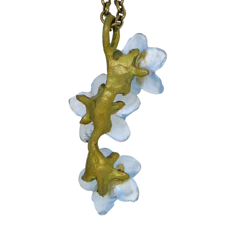 Forget Me Not Flower Necklace Pendant by Michael Michaud Nature Silver Seasons 9180 - ILoveThatGift