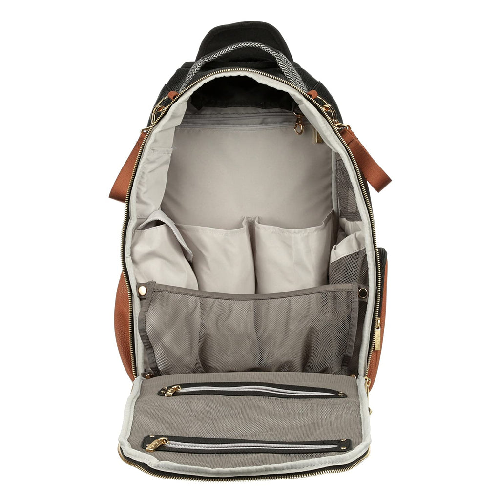 Itzy Ritzy® Boss Diaper Bag Backpack Coffee & Cream FREE Latte Teether - ILoveThatGift