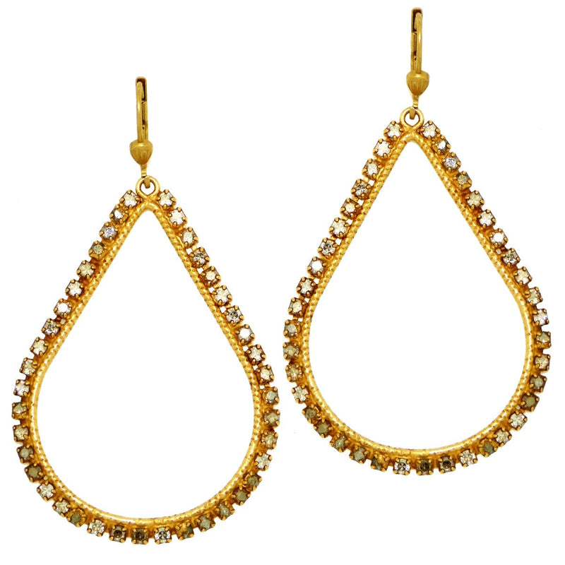 La Vie Parisienne Teardrop Gold Hoop Earrings Shade 9510G Catherine Popesco - ILoveThatGift