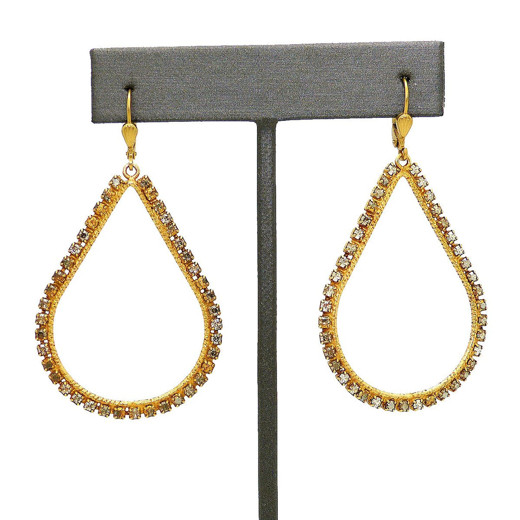 La Vie Parisienne Teardrop Gold Hoop Earrings Shade 9510G Catherine Popesco - ILoveThatGift