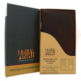 Ariat Western Mens Leather Shield Dark Copper Wallet Checkbook Cover - ILoveThatGift